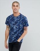 Ted Baker T-shirt In Print - Blue