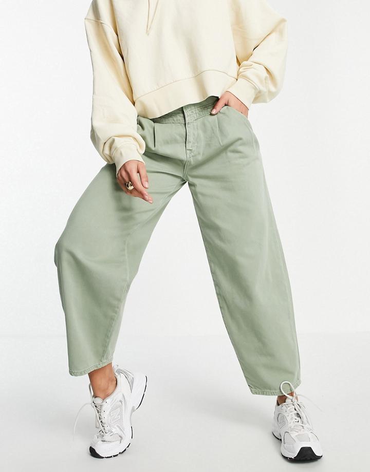 Whistles India Pleat Detail Jeans In Pale Green