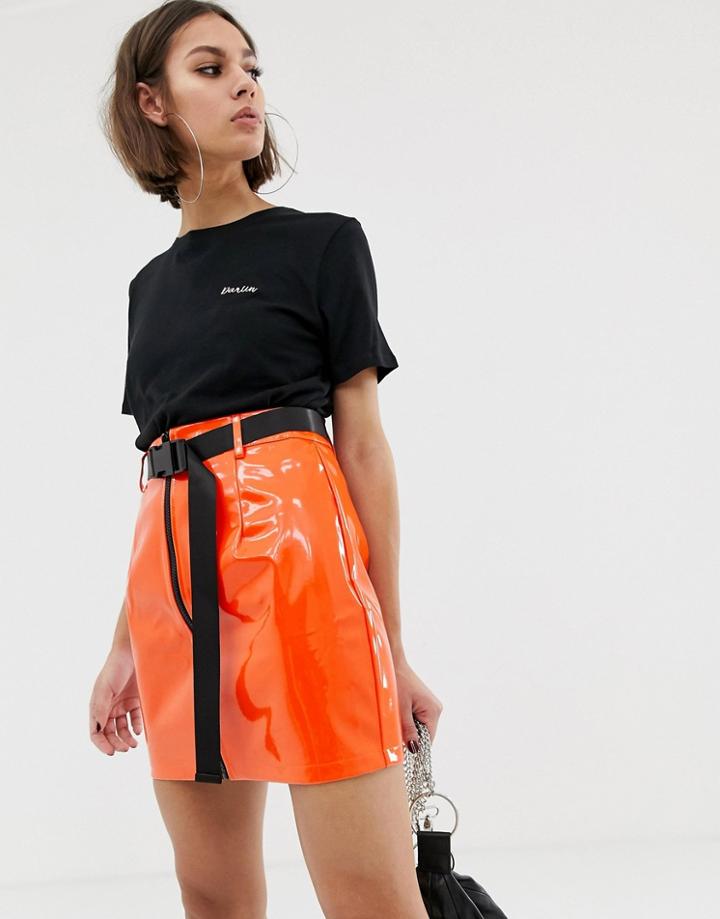 Na-kd T-shirt With Darlin Text In Black - Black