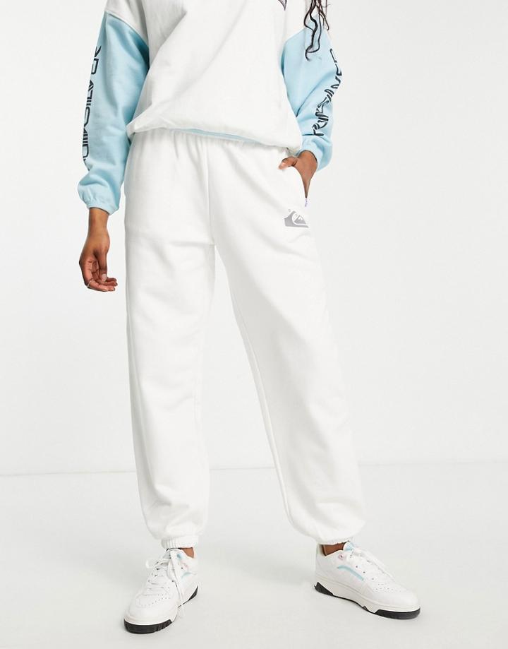 Quiksilver The Fleece Sweatpants In Cream-white