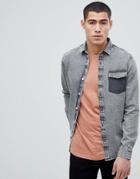 Only & Sons Regular Fit Denim Shirt - Gray