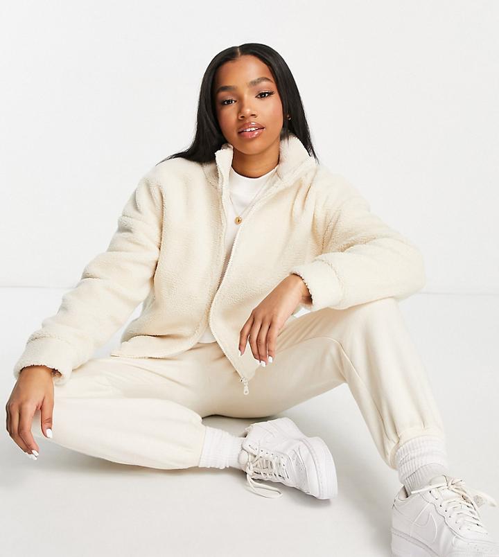 South Beach Sherpa Jacket In Cream-white