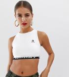 Converse Star Chevron High Neck White Crop Top