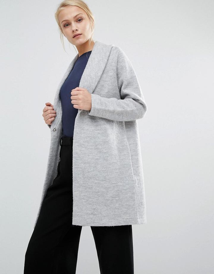 Selected Darla Cardi Coat - Gray