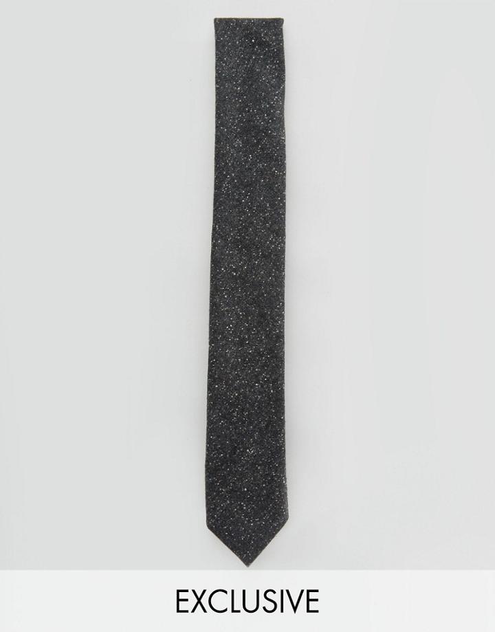 Noak Blade Tie In Fleck - Gray
