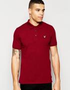 Lyle & Scott Polo Shirt With Eagle Logo In Red - Claret