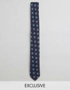 Reclaimed Vintage Skinny Tie Mini Geo - Blue