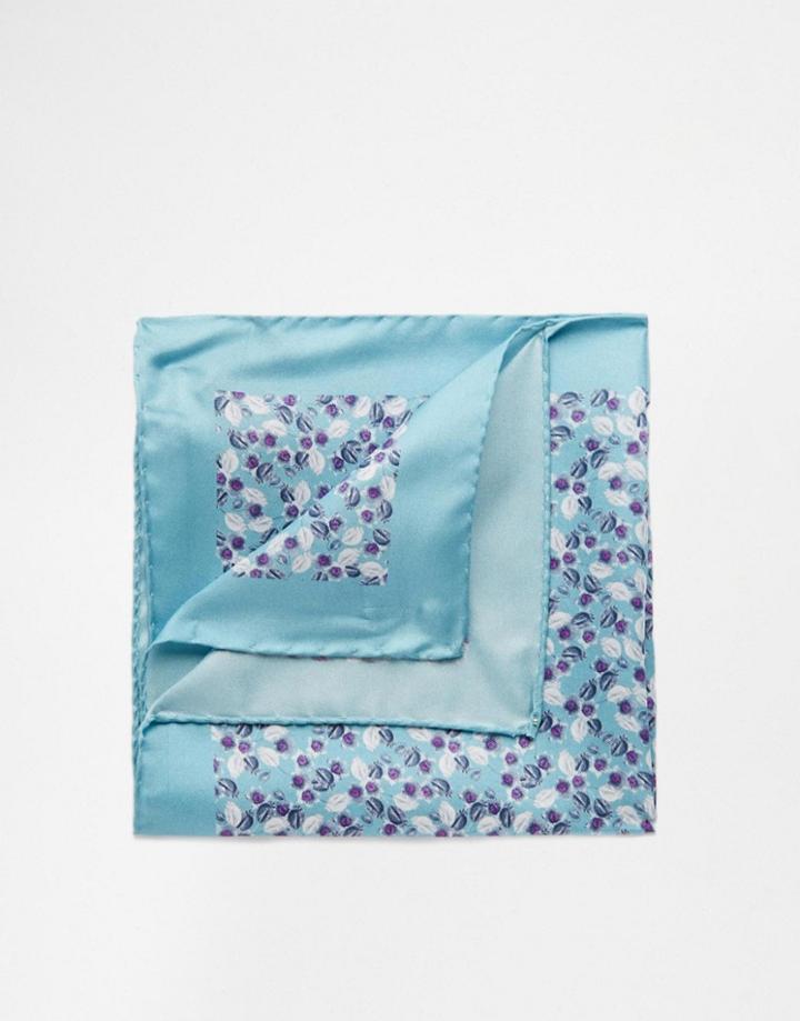 Ted Baker Silk Pocket Square - Blue