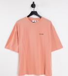 Collusion Unisex Oversized Logo T-shirts In Orange