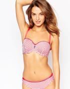 Panache Cleo Lucille Bandeau Bikini Top - Coral