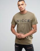 Nicce London Logo T-shirt In Green - Green