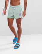 11 Degrees Swim Shorts In Pastel Mint - Green