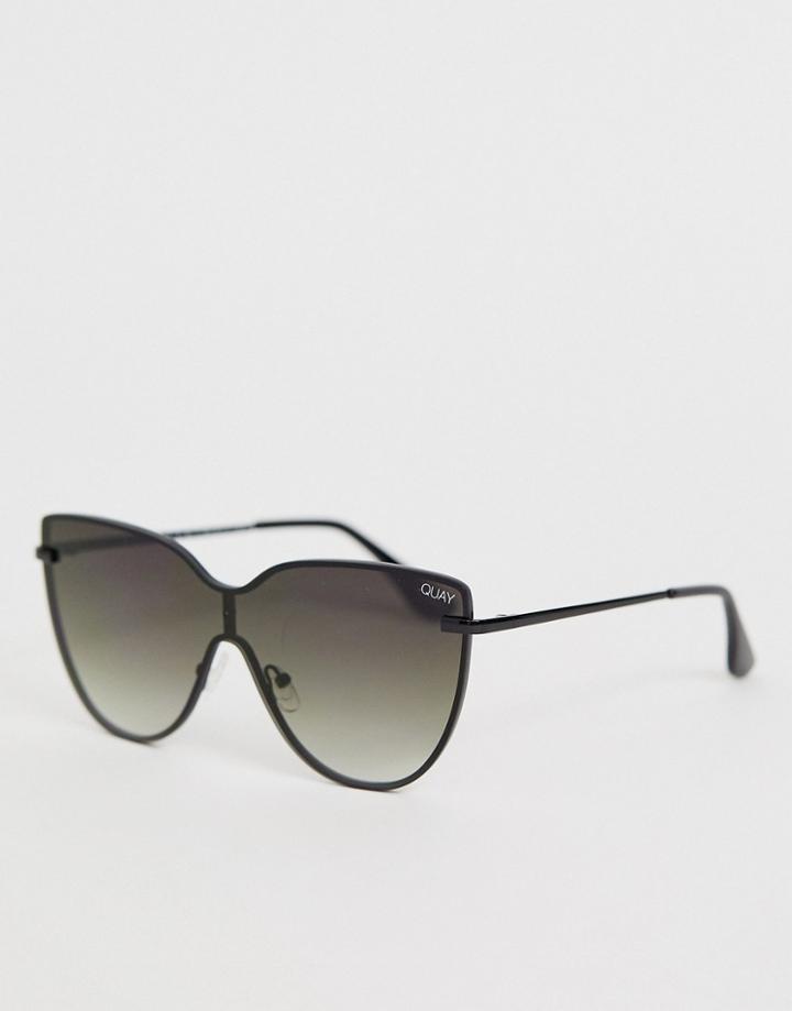 Quay Australia Daydream Aviator Sunglasses In Black - Black