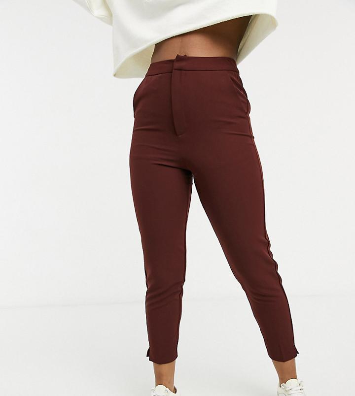 Reclaimed Vintage Inspired Cigarette Pant In Plain-brown