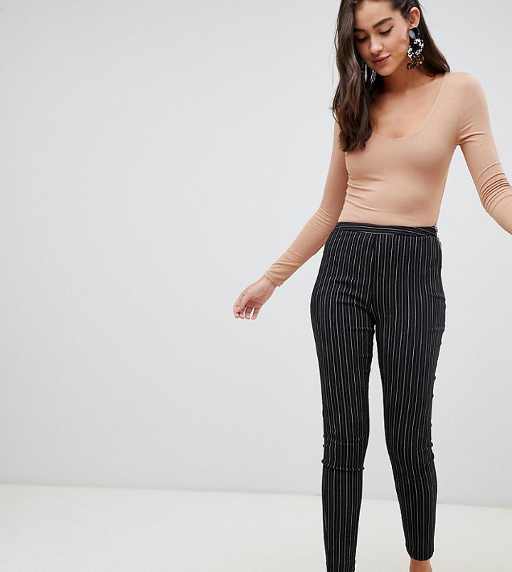 New Look Slim Leg Pants With Pinstripe
