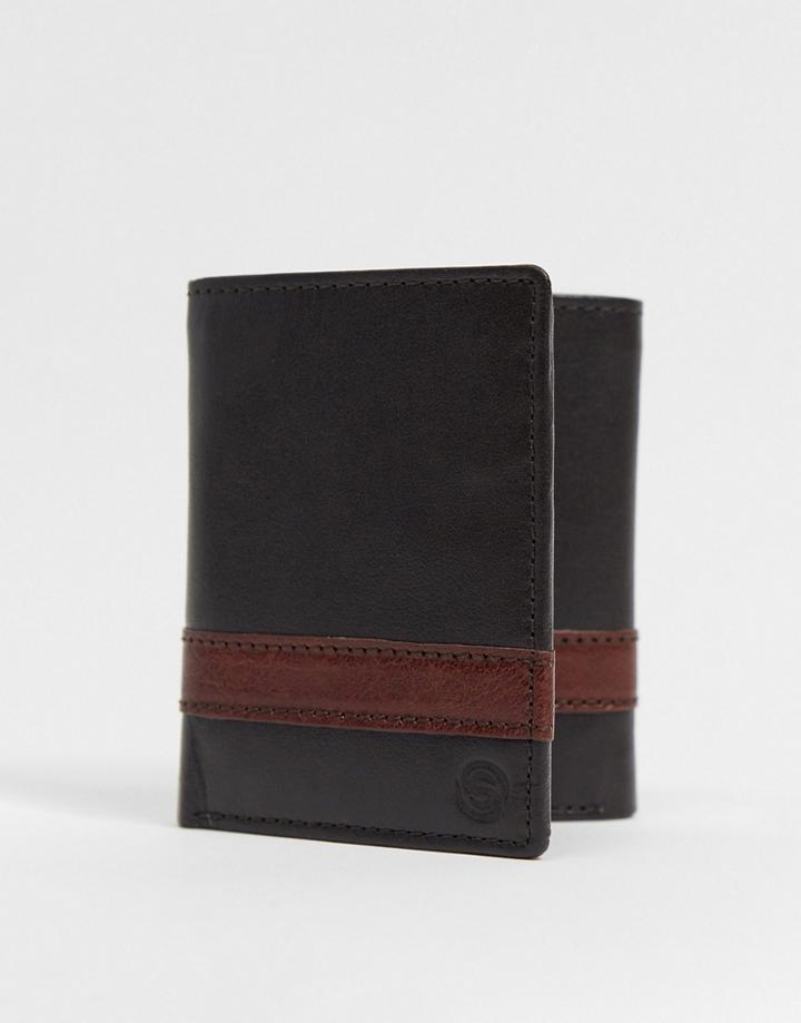 Silver Street Tri Fold Leather Wallet-brown