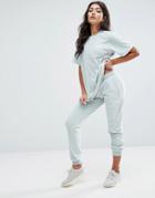 Ellesse Slim Sweatpants In Velour Co-ord - Green
