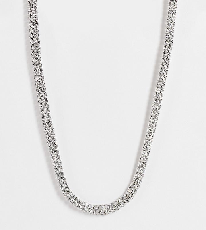 True Decadence Exclusive Choker Necklace In Crystal-silver