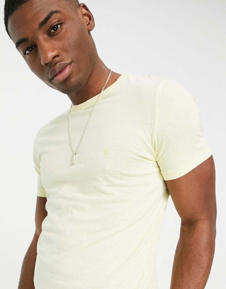 French Connection Crew Neck T-shirt In Lemon-yellow