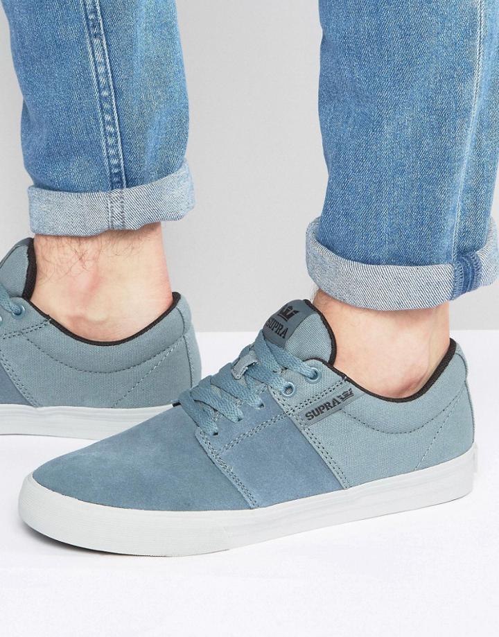 Supra Stacks Vulc Ii Suede Sneakers - Gray