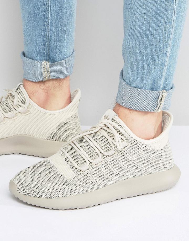 Adidas Originals Tubular Shadow Knit Sneakers In Brown Bb8824 - Brown