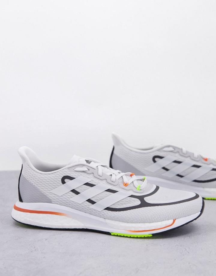 Adidas Running Supernova + Sneakers In Light Gray-grey
