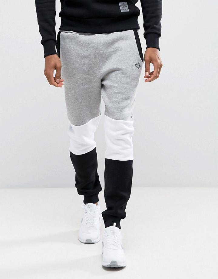 Divine Pandemic Paneled Joggers - Gray