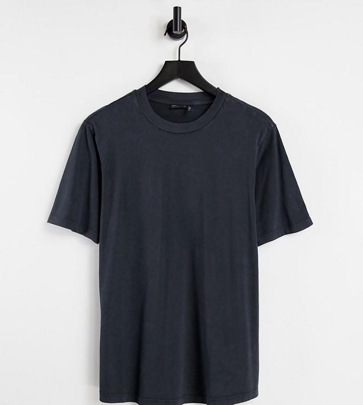 Asos Design Maternity Oversized T-shirt In Washed Black-grey