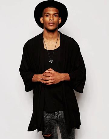 Asos Kimono In Black - Black
