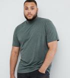Asos Design Plus Relaxed Fit T-shirt With Turtleneck - Green