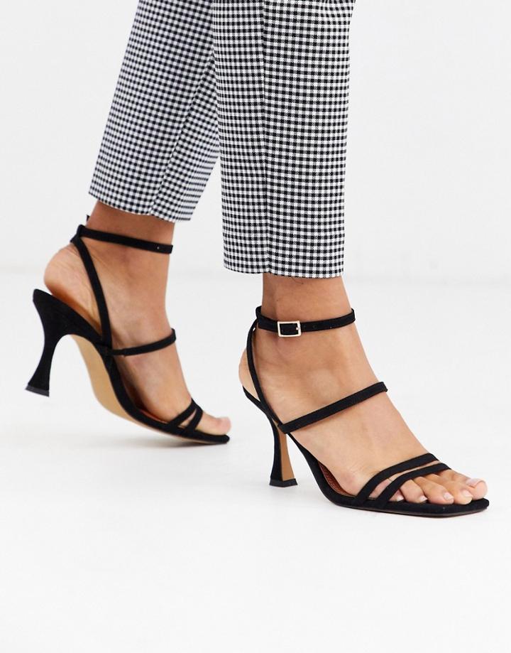 Asos Design Hailee Mid-heeled Sandals In Black