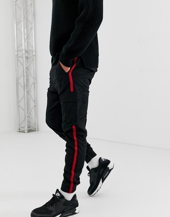 Jack And Jones Intelligence Cargo Pants - Black