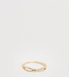 Asos Design Curve Thumb Ring In Knotted Cross Twist Design In Gold