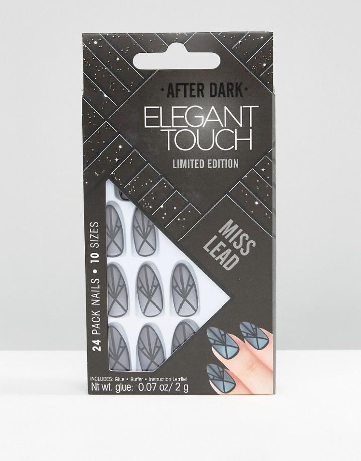Elegant Touch After Dark Limited Edition Sheer Black Matte Nail - Black