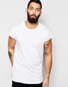 Only And Sons T-shirt With Capped Sleeve - White