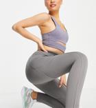 Asos 4505 Petite Icon Legging With Bum-sculpting Seam Detail And Pocket-grey