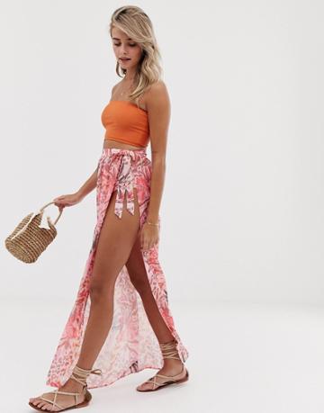 Kulani Kinis Sarong In Pink Multi - Multi