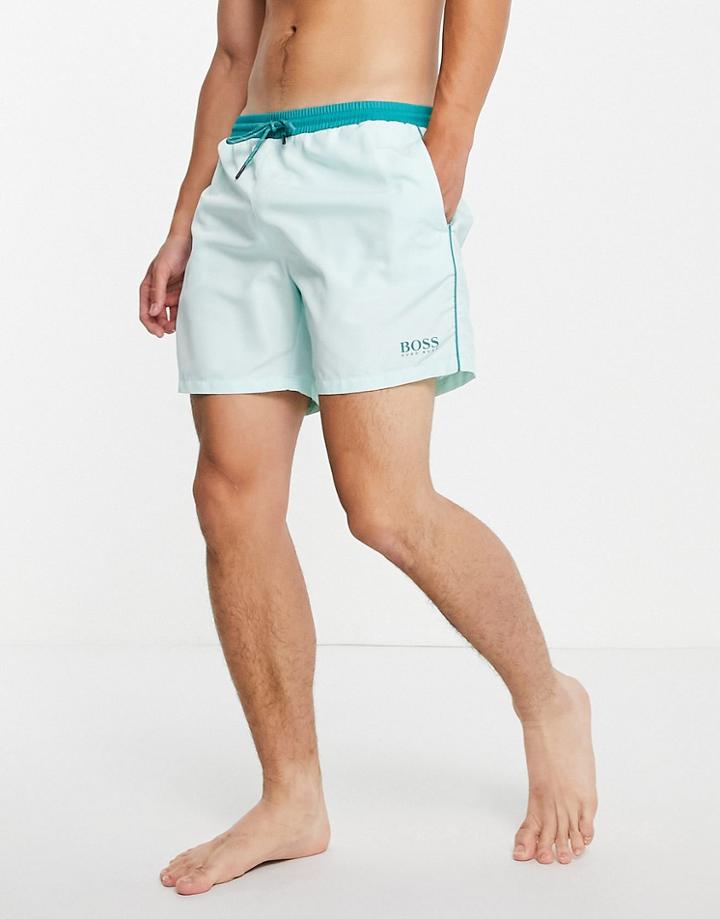 Boss Starfish Swim Shorts In Mint Green