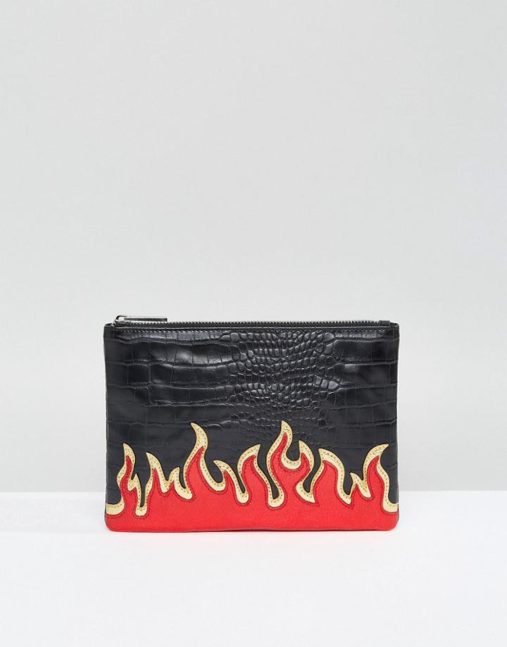 Skinnydip Flame Detail Pouch - Multi
