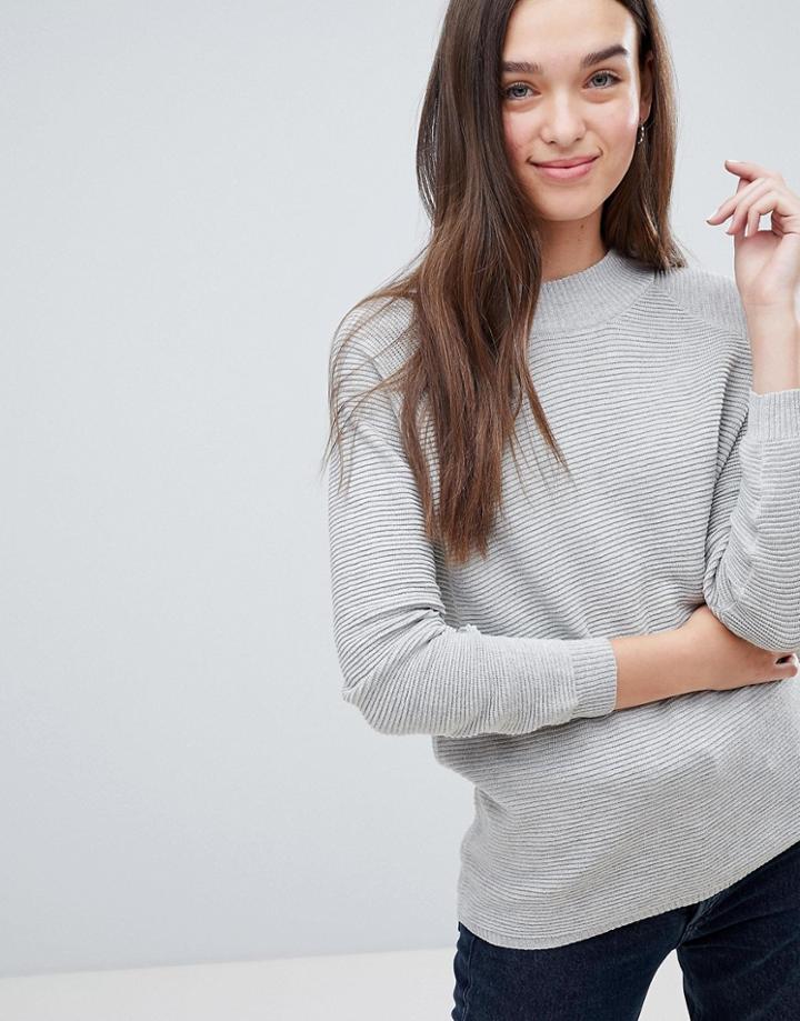 Jdy Petra Metallic Knit Sweater - Gray