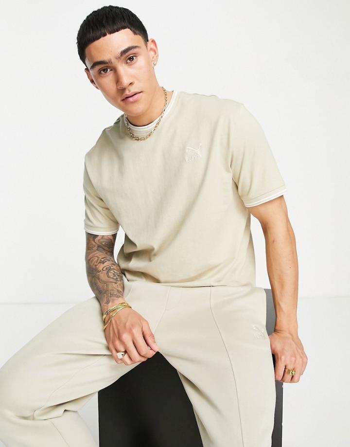 Puma Tailoring Tipped T-shirt In Spray Green - Exclusive To Asos
