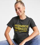 Asos Design Maternity Wonder Woman T-shirt In Charcoal-grey
