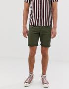 Jack & Jones 5 Pocket Shorts In Khaki - Green