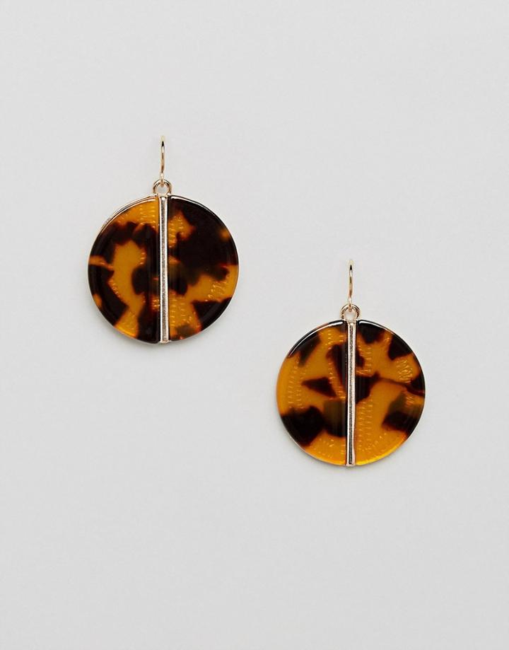 Pieces Leopard Disk Earrings - Multi