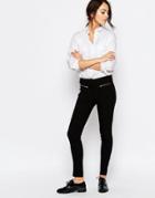 New Look Zip Pocket Slim Leg Pant - Black