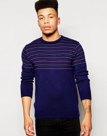 Vacant Holidays Sweater In Fairisle - Blue