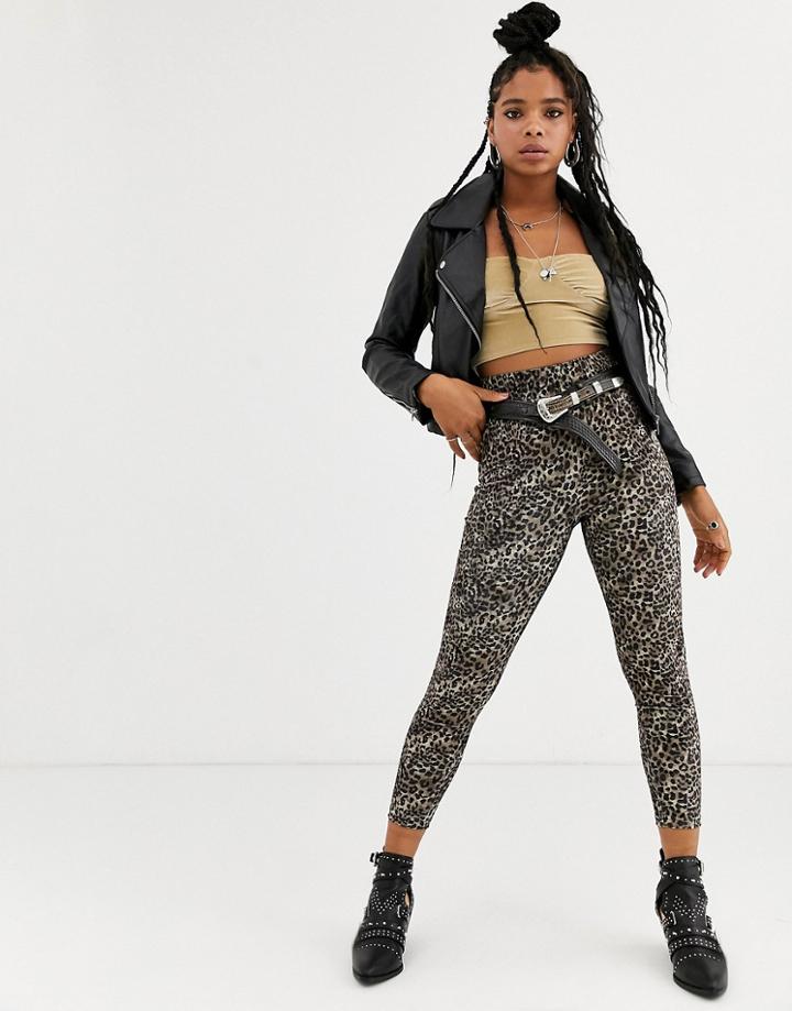 Emory Park Velvet Leopard Leggings