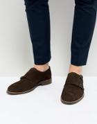 Dune Monk Shoes In Brown Suede - Brown