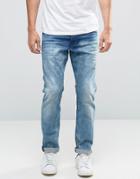 Scotch And Soda Stone Wash Slim Fit Jeans - Blue