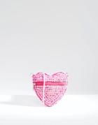 Asos Sequin Heart Cross Body Purse With Strap - Pink